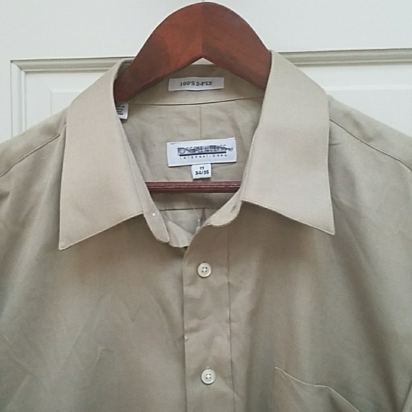 Joseph & Feiss tan dress shirt, neck 17, 34/35 - Picture 2 of 3